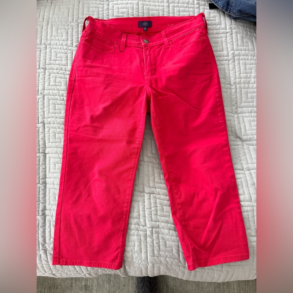NYDJ Women's Cropped Pants in Vibrant Red